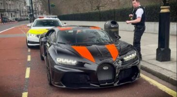 Une Bugatti Chiron Super Sport arrêtée dans les rues de Londres