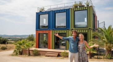 Capucine et Florent, 29 et 30 ans, vivent dans un conteneur maritime aménagé : “nous nous sommes accordés sur un prix : 6 containers en fin de vie pour 18 000 euros”