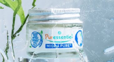 Baume Froid Intense Migra Pure® Puressentiel : soulage les sensations de tête lourde par un massage froid en profondeur pour s’offrir une pause bien-être