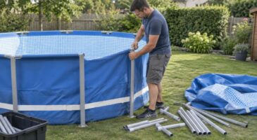 Les piscinistes sont unanimes : “Il faut démonter les piscines tubulaires avant la fin de l’été indien, et cela n’a rien à voir avec l’hivernage”