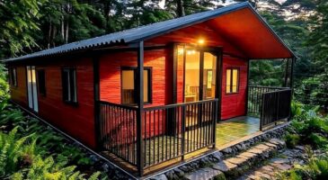 Amazon propose une maison préfabriquée qui ressemble à un chalet avec véranda, cuisine et salle de bain intégrées pour moins de 9 000 euros