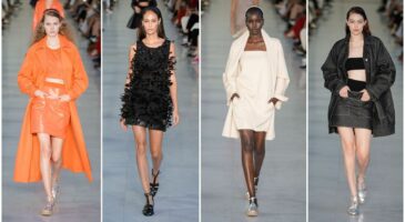 Défilé Max Mara printemps-été 2022 : orange ultra chic et minimalisme savant sur le catwalk milanais