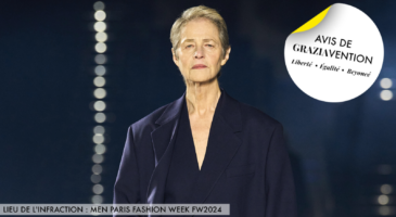 Charlotte Rampling (76 ans) clôt en beauté le défilé Ami à Paris