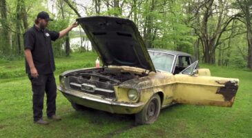 Une Ford Mustang abandonnée 28 ans dans un marais ! (+ vidéo)