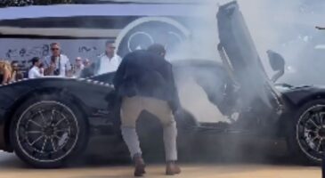 Accident : de la fumée s'échappe d'une Pagani Utopia à la Monterey Car Week